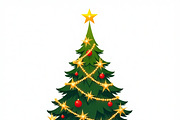 Christmas Tree on a White Background, an Illustration by Amazin_art (Thumbnail 3 of 9)