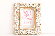 SET OF 2 Vintage White Frame Mockup, a Print Template by MockUpHeaven (Thumbnail 1 of 2)