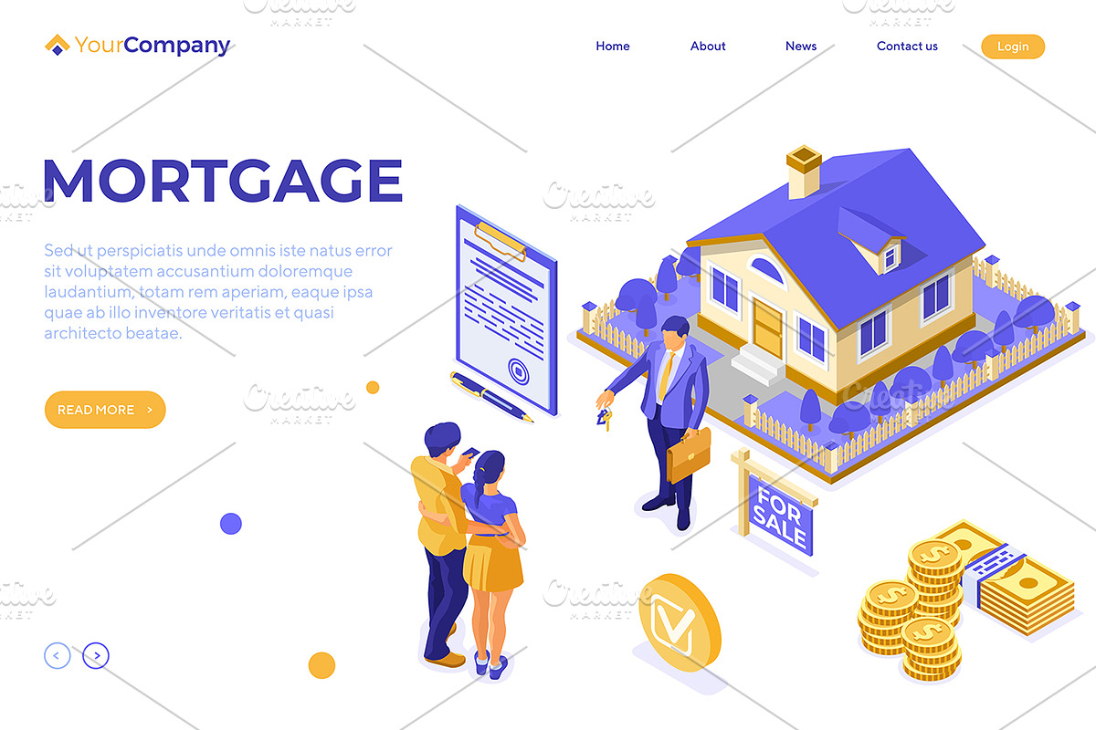 Sale Purchase Mortgage Real Estate, a Finance Illustration by TAlex (Photo 4 of 6)