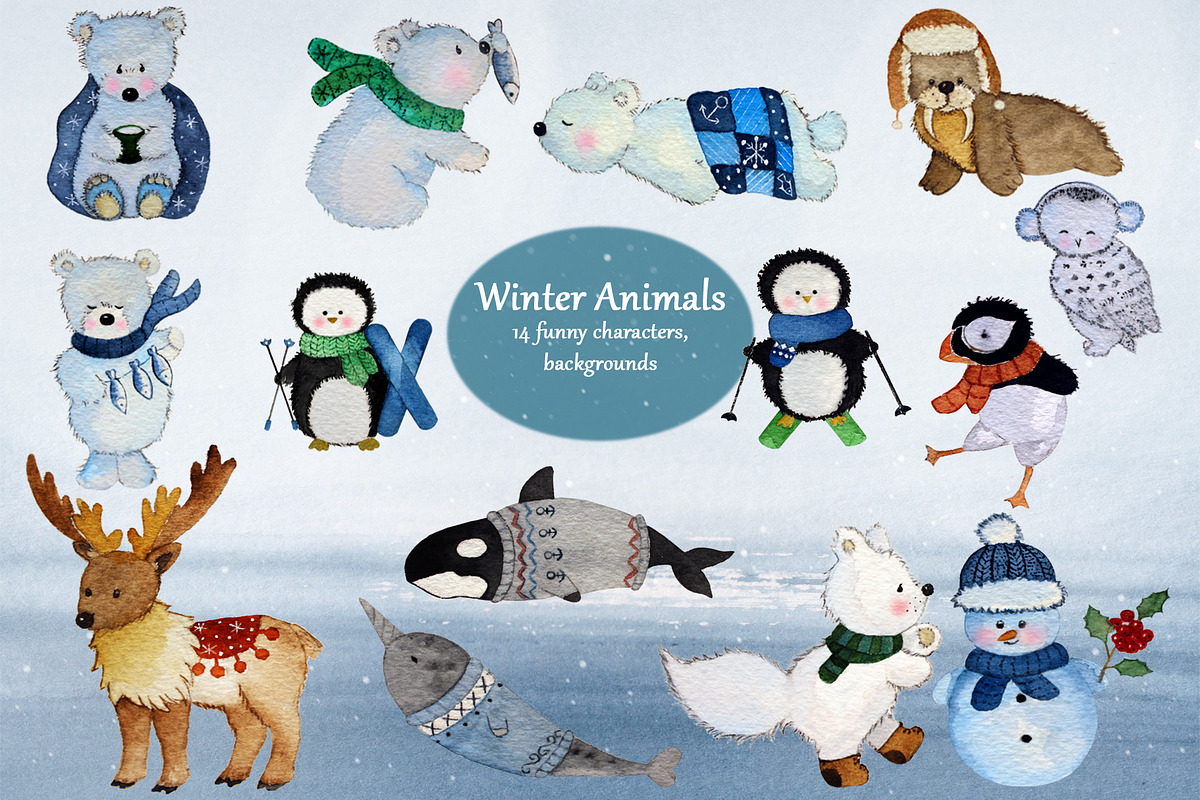 Winter animals, an Animal Illustration by Pretty light (Photo 1 of 7)
