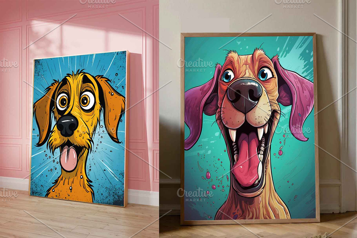 Laughing Cute dogs JPG, Set of 8, an Animal Photo by Chipshpow Graphics (Photo 4 of 5)