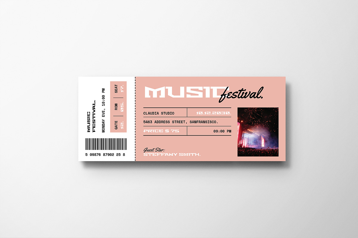 Ticket, a Flyer Template by Occy Design (Photo 5 of 5)