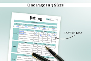 Minimal Diet, Food Log, Diet Planner