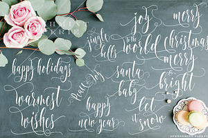 Christmas typography overlays
