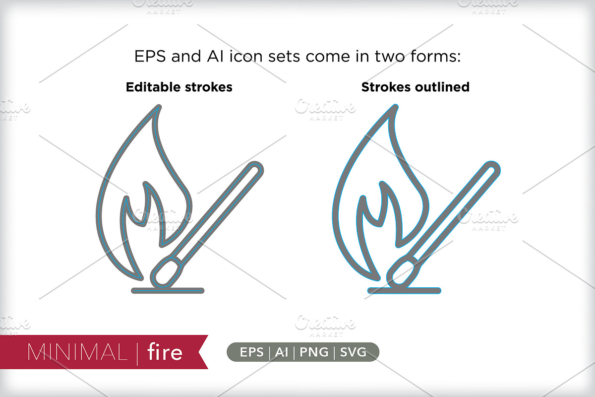Minimal fire icons, an Outline Icon by Picture Window (Photo 3 of 5)