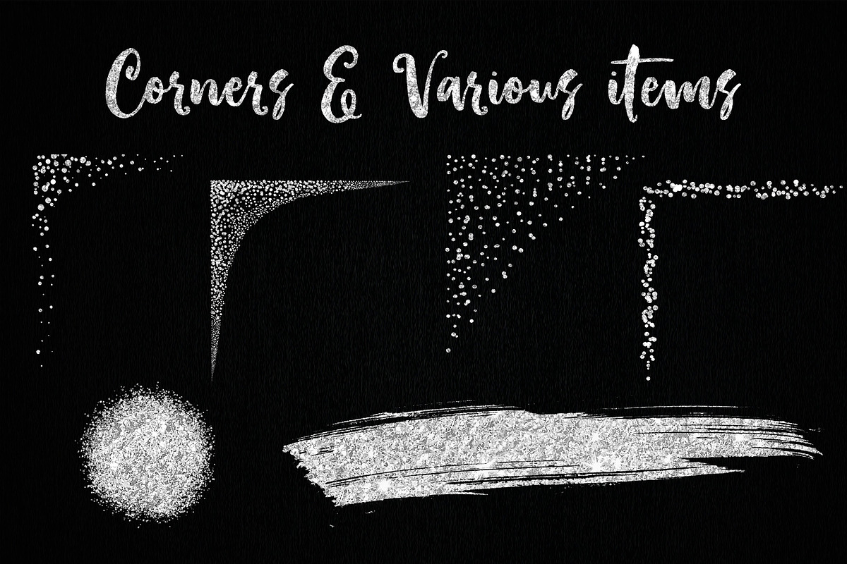 Glitter Confetti Elements Silver, a Texture Graphic by Nifty Template Studio (Photo 10 of 10)