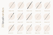 Ink Brushes for Adobe Illustrator, a Brush Add-On by Jenteva Art (Thumbnail 2 of 14)