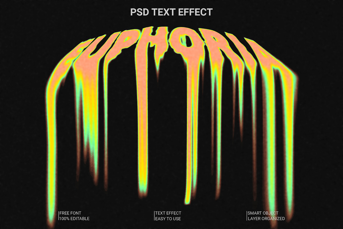 PSD Melted Text Effect, a Layer Style Add-On by Imamul001