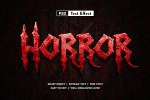 Set Of Horror Text Effect Vol 1