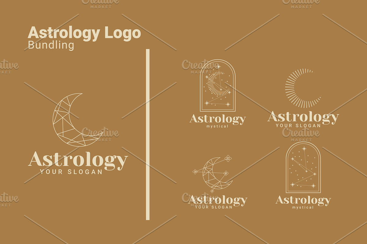 Astrology Mystic Logo Bundle, a Branding & Logo Template by Dyn Studio (Photo 1 of 6)