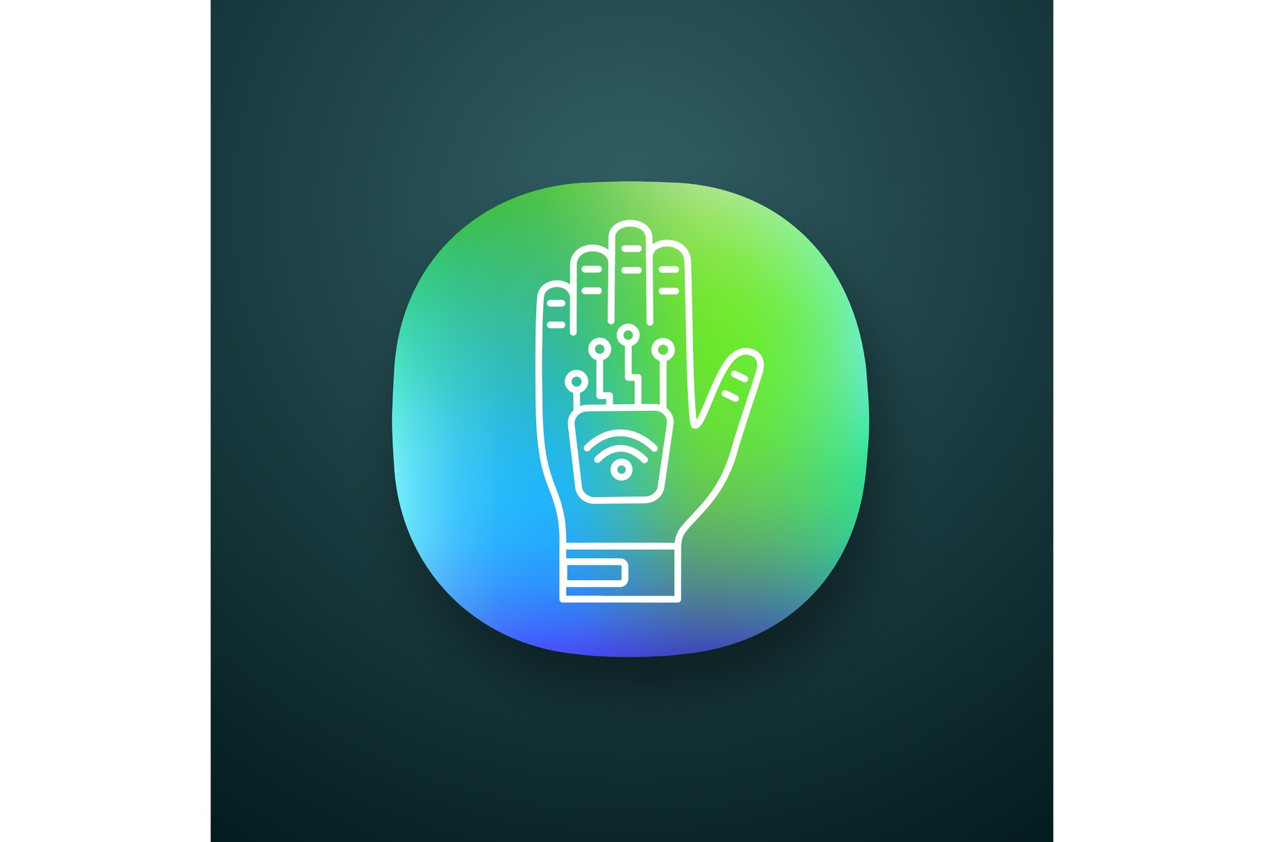 Human microchip implant app icon, an Outline Icon by IMG Visuals