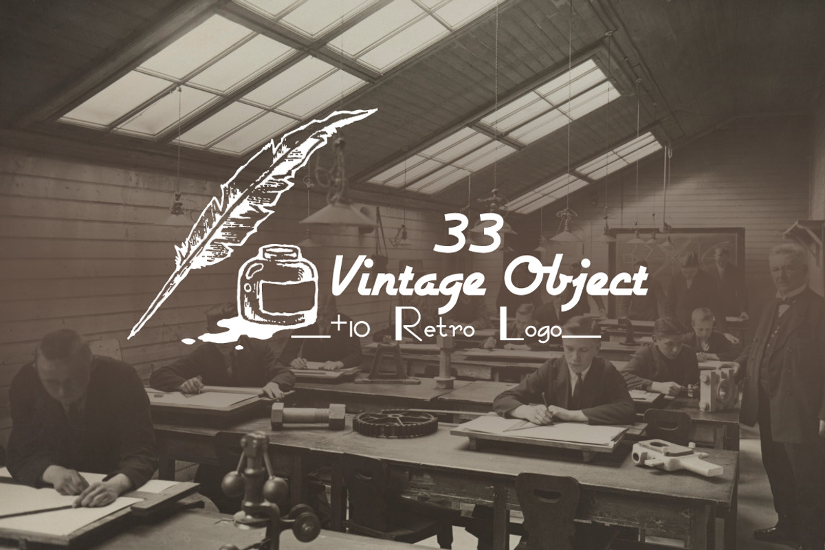 33 Retro Object + 10 Logo, an Object Graphic by NStudio (Photo 1 of 5)