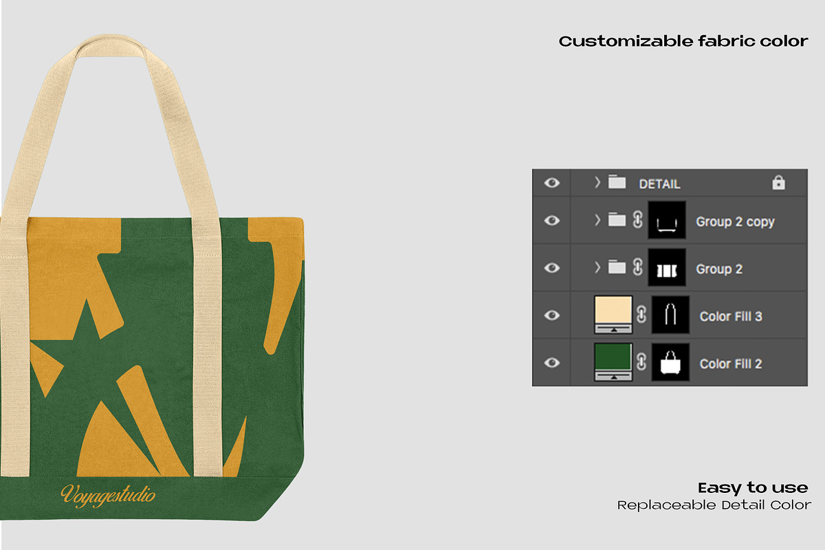 TOTEBAG CANVAS MOCKUP, an Apparel Mockup by Voyage Studio (Photo 4 of 4)