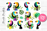 Tropical Toucan Clipart and Vectors, an Illustration by PinkPueblo (Thumbnail 3 of 3)