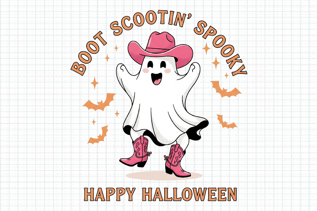 Cute Cowboy Ghost Png, an Illustration by Craft Nest (Photo 1 of 6)