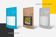 Kraft Stand-Up Pouch Mockup Set, a Cups & Container Mockup by Country4k (Thumbnail 2 of 4)