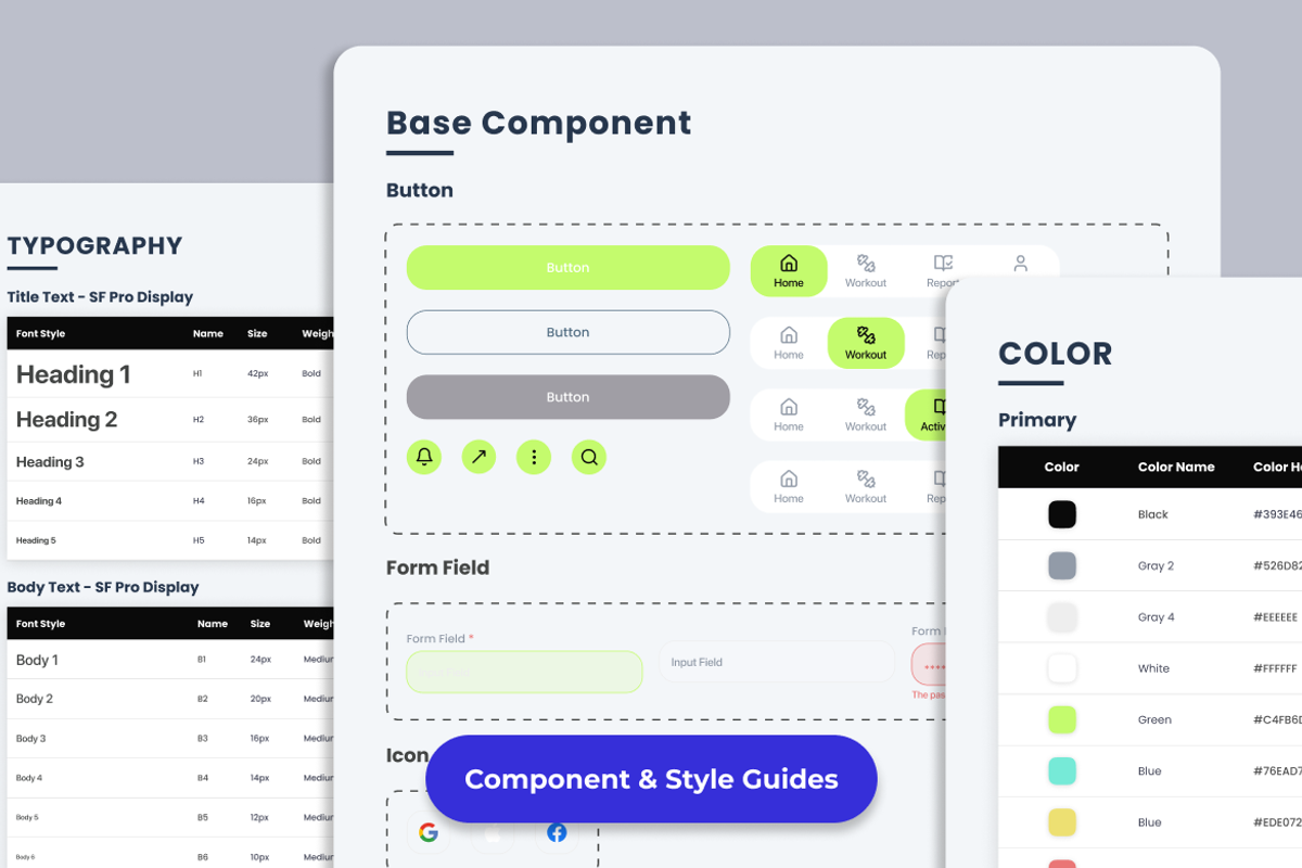 Fitness App Mobile UI KIT, an App Template by UICreative (Photo 3 of 4)