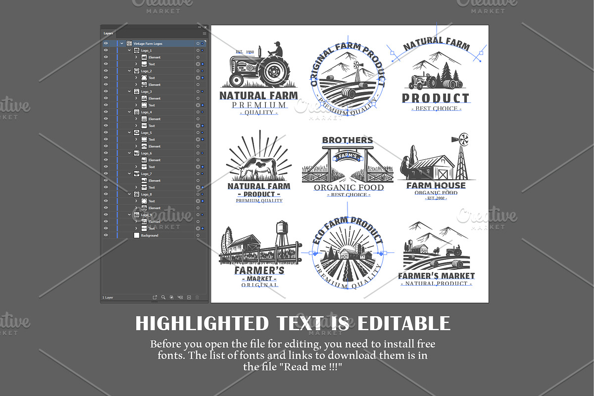 18 Farm Logos Templates, a Branding & Logo Template by Art Design (Photo 11 of 11)