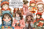 Watercolor Christmas Market Clipart, an Illustration by Daily.Designs (Thumbnail 1 of 5)