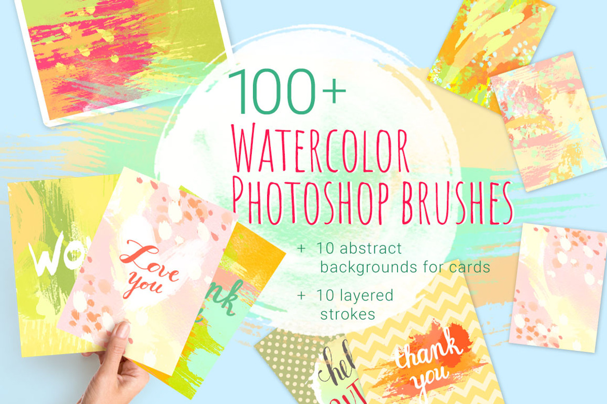 Watercolor Brushes Abstract Strokes