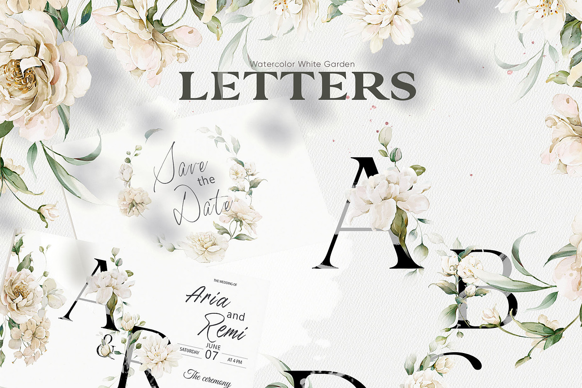 Watercolor White Flowers Collection, a Decorative Illustration by Damian Roh (Photo 12 of 16)