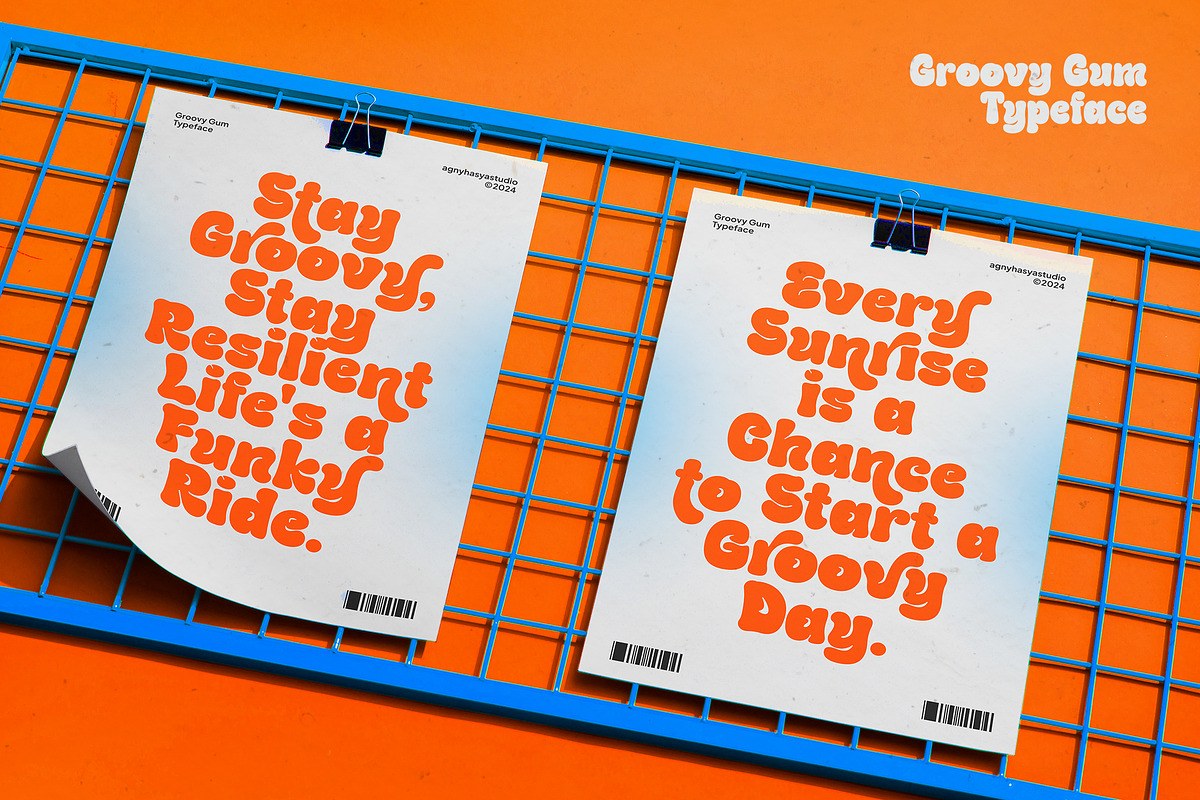 Groovy Gum - A Bubbly Display Font, a Symbol Font by agnyhasyastudio (Photo 13 of 14)