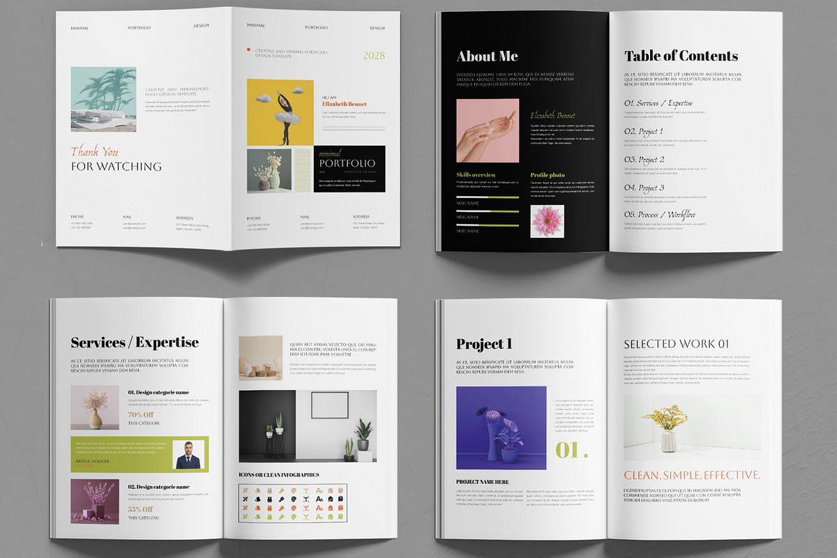 Clean and Modern Portfolio Showcase, a Brochure Template by MightyDesign (Photo 2 of 6)