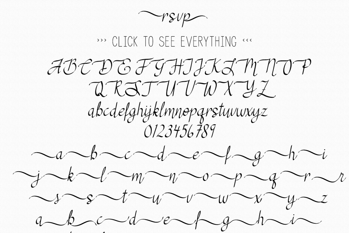 RSVP Display Calligraphy Font +, a Font by DailyMiracleDigitals,LLC (Photo 7 of 12)