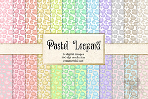 Pastel Leopard Digital Paper