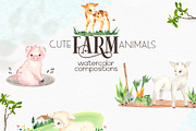 Watercolor Farm Animals, an Object Graphic by Ana-Sakuta (Thumbnail 2 of 20)