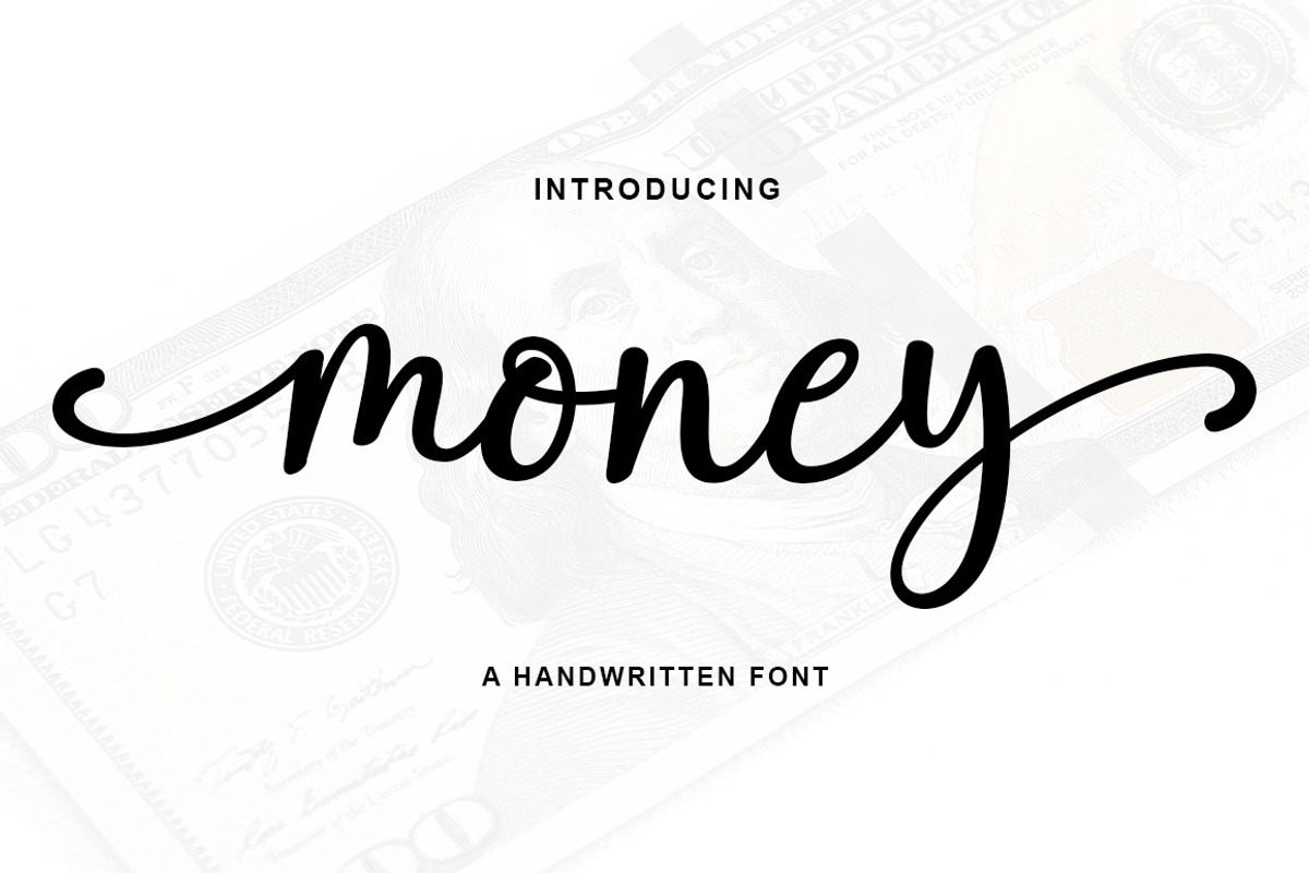 Money Script, a Script Font by Rotterlab Studio (Photo 1 of 8)