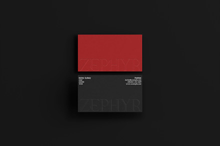Embossed Business Cards Mockup