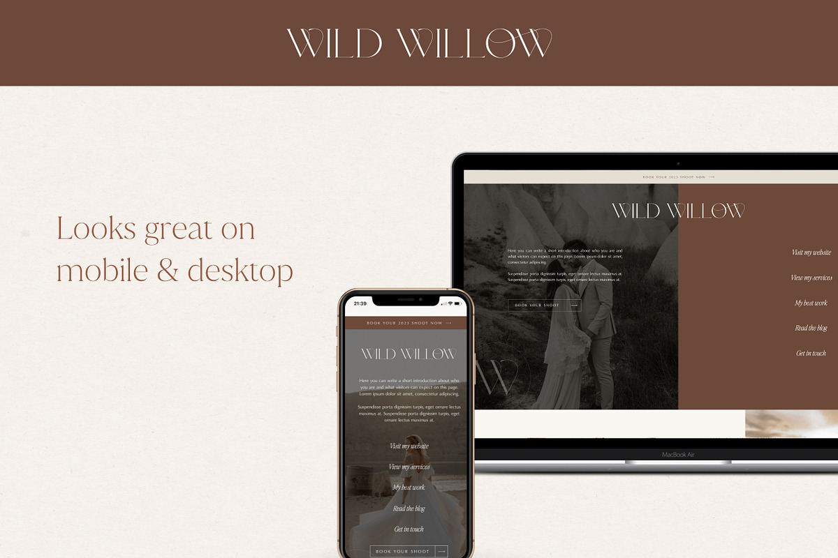 Luxury Showit Instagram Link in Bio, a Landing Page Template by Wonderlik Webdesign (Photo 3 of 6)