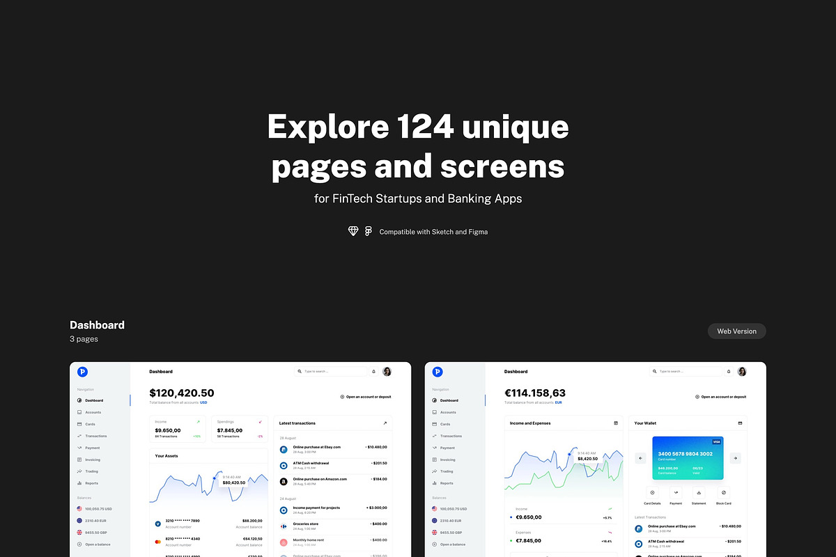 Paysa UI kit for Financial SaaS Apps, an UI Kit Template by WhiteUI.Store (Photo 9 of 12)