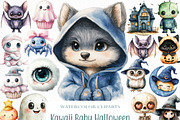 Kawaii Baby Halloween Clipart Bundle, an Illustration by Craft Nest (Thumbnail 1 of 6)