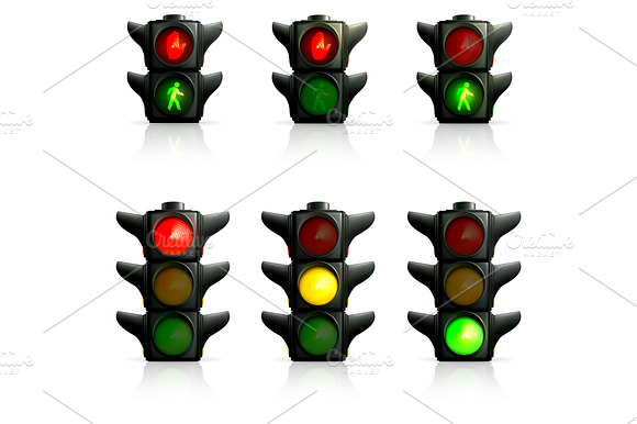 Traffic Lights Vector Icons