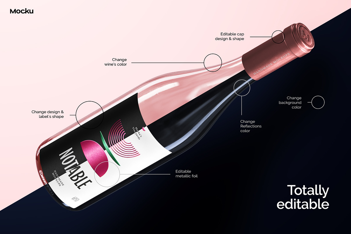 The Wine Creator - Burgundy bottle, a Packaging Mockup by Mocku (Photo 11 of 14)