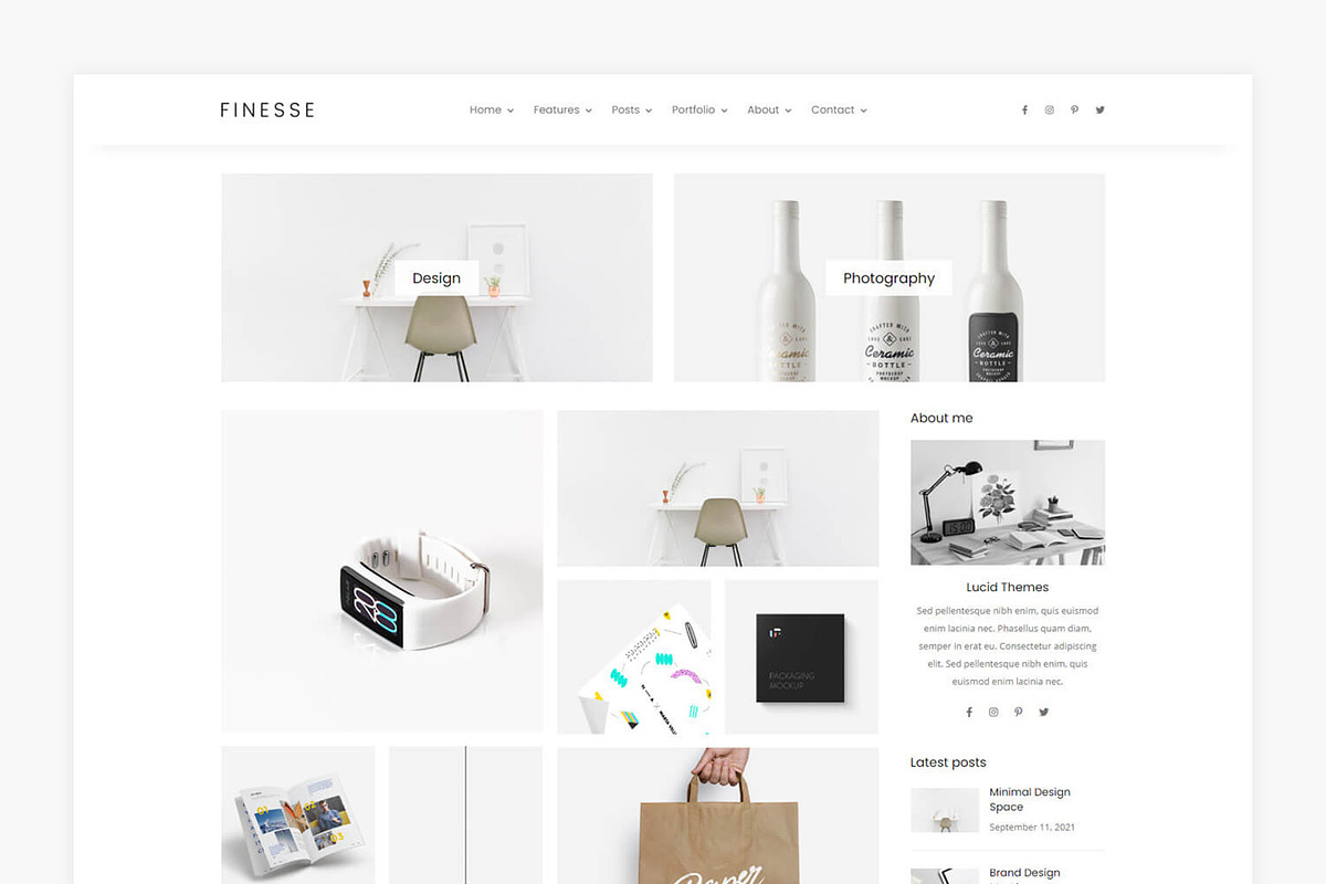 Finesse - Blog & Portfolio Theme, a WordPress Template by Lucid Themes (Photo 6 of 6)