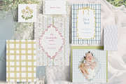 Grandmillenial whimsy flowers stripe, an Object Graphic by Grace Noboa Illustrations (Thumbnail 3 of 14)