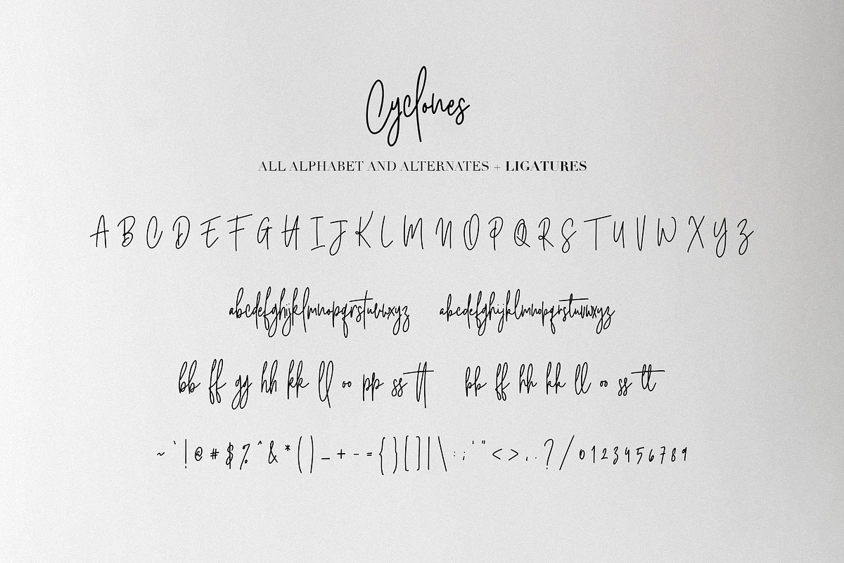 Cyclones Signature Brush Font, a Script Font by Maulana Creative