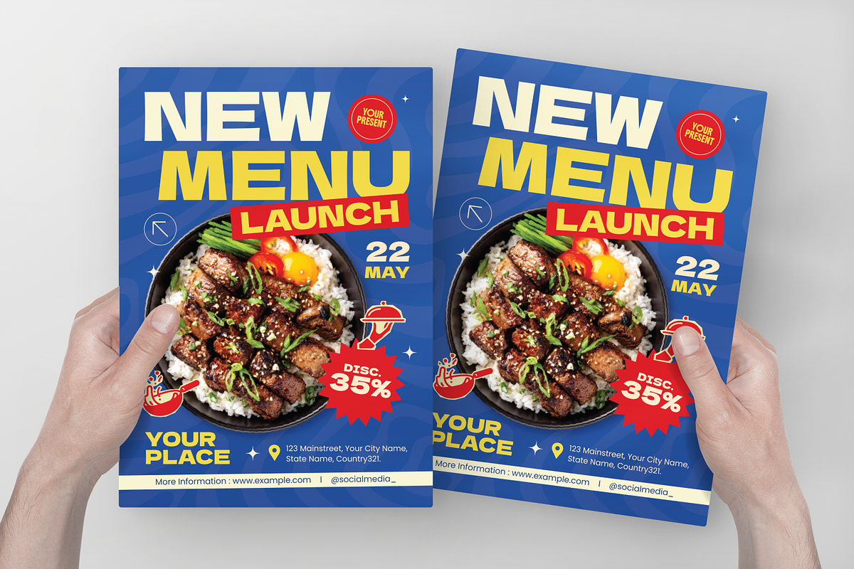 Restaurant Menu Launch Flyer, a Flyer Template by Annora Studio (Photo 3 of 6)