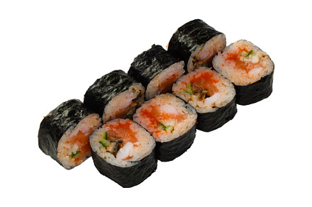 Asian cuisine japanese cuisine sus featuring sushi, food, and roll, a Food & Drink Photo by oleghz