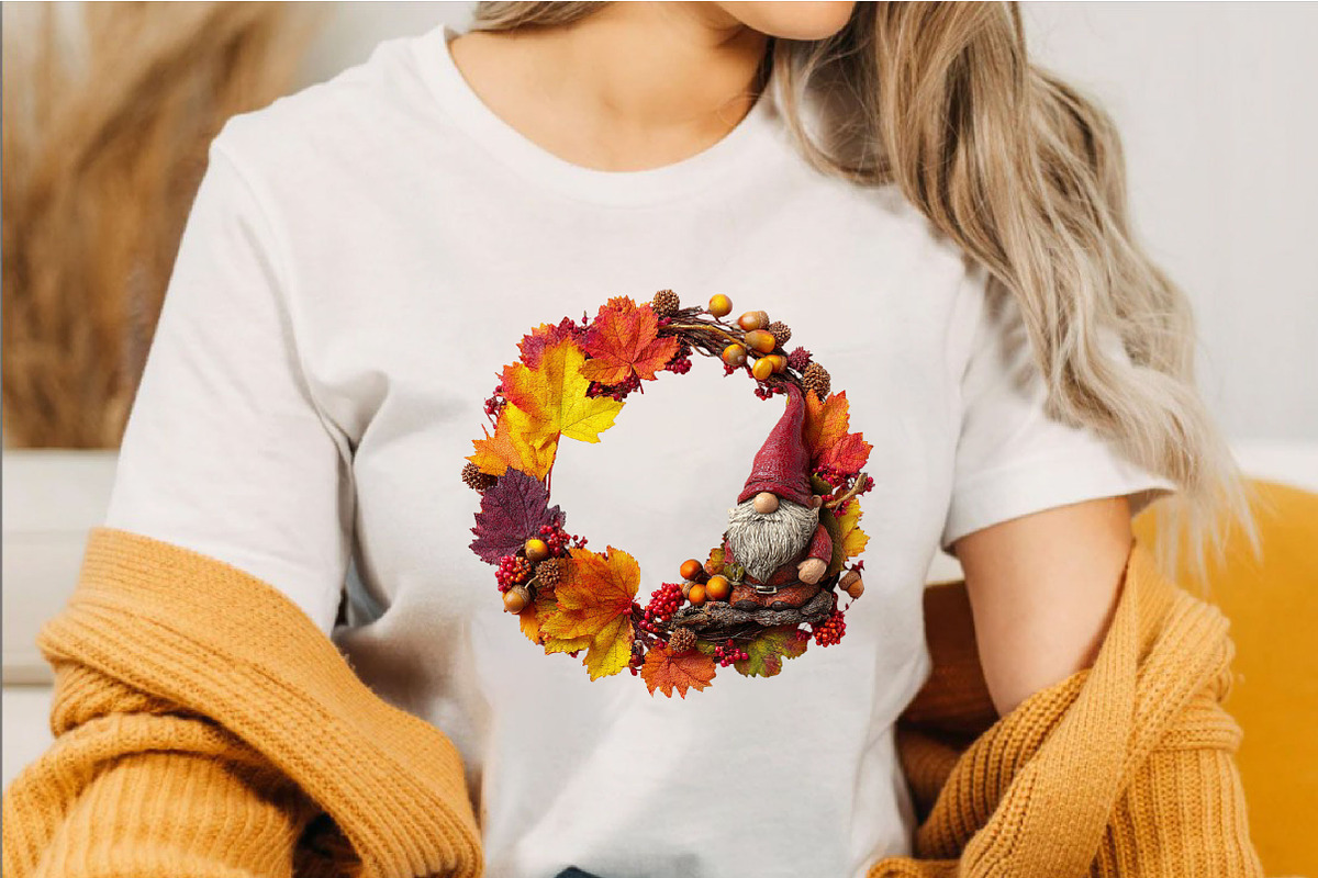 Cute Autumn Gnome PNG Clipart, a Seasonal Illustration by SVGArt (Photo 3 of 5)