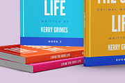 4 Book Box Set Mockup 6x9″ softcover, a Books & Magazine Mockup by Illusiongraphic (Thumbnail 18 of 20)