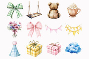 Watercolor Teddy Bear Clipart, a Seasonal Illustration by Design Market (Thumbnail 5 of 5)