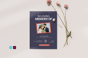 Simple Art Deco Funeral Program, an Invitation Template by Creatiya Type