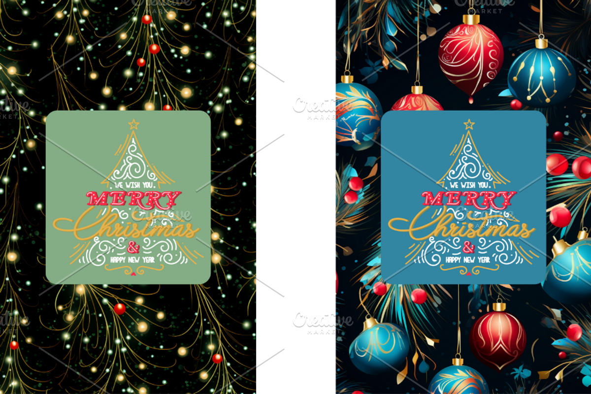 Christmas Card Design Bundle 9, a Card Template by Jay Major Designs (Photo 6 of 10)
