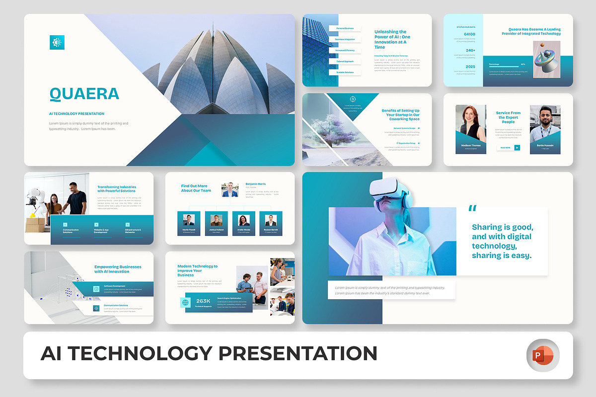 Quaera - AI Technology PowerPoint, a Presentation Template by Premast (Photo 1 of 4)