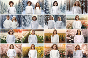 Kids Sweatshirt Mockup Bundle, a Hoody Mockup by Forhadx5 (Thumbnail 7 of 9)