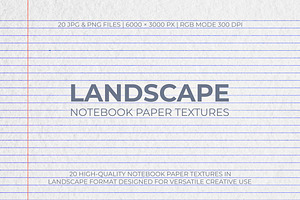 Landscape Notebook Paper Textures, a Background Graphic by Partikusi Design